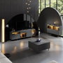 Hanah Home Soporte de TV Antracita y Dorado con Iluminación
